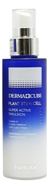 эмульсия для лица со стволовыми клетками растений derma cube plant stem cell super active emulsion 200мл