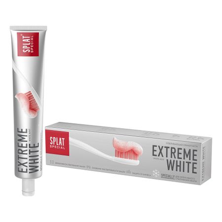 отбеливающая зубная паста для эффективного отбеливания эмали splat special extreme white экстра отбеливание