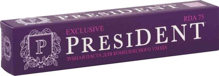 зубная паста для комплексного ухода president exclusive 75 rda