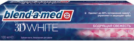 зубная паста blend-a-med 3d white бодрящая свежесть