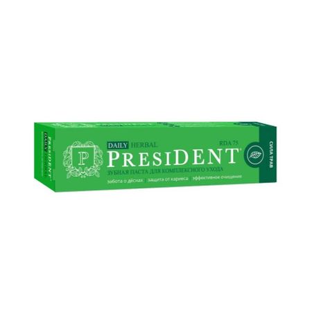 паста зубная president herbal 68г