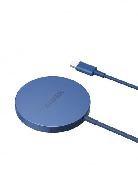 беспроводное зарядное устройство anker powerwave select+ magnetic pad 15w a2566 синее