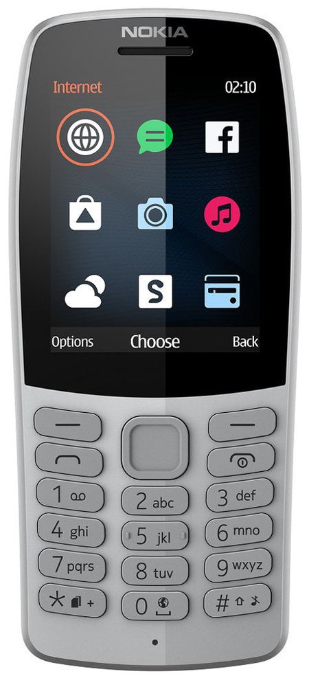 мобильный телефон nokia 210 ds (ta-1139) grey/серый