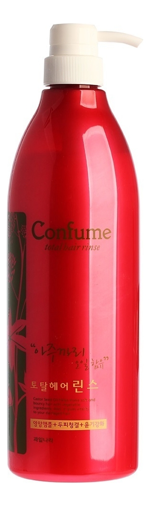 кондиционер для волос c касторовым маслом confume total hair rinse: кондиционер 950мл