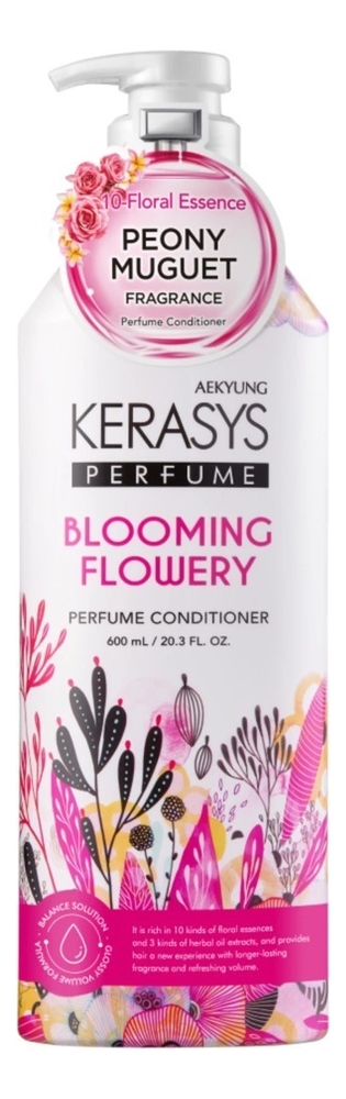 кондиционер для волос blooming & flowery perfumed conditioner: кондиционер 600мл