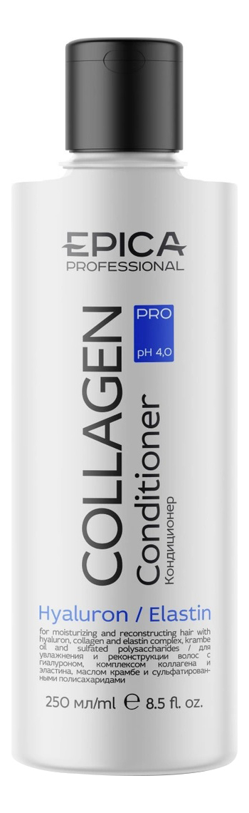 кондиционер для увлажнения и реконструкции волос collagen pro hyaluron conditioner: кондиционер 250мл