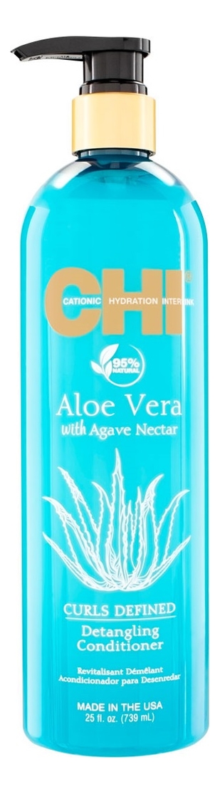 кондиционер для облегчения расчесывания aloe vera with agave nectar curls defined detangling conditioner: кондиционер 739мл