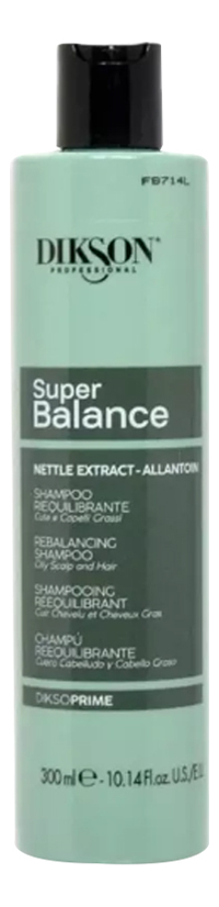 себорегулирующий шампунь для волос с экстрактом крапивы diksoprime super balance rebalancing shampoo 300мл