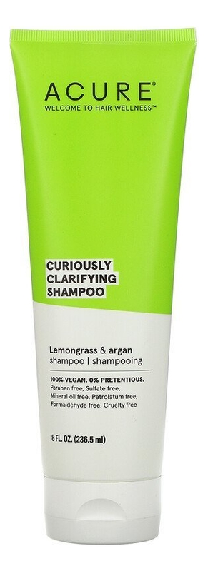 шампунь для глубокого очищения с экстрактом лемонграсса curiously clarifying shampoo 236