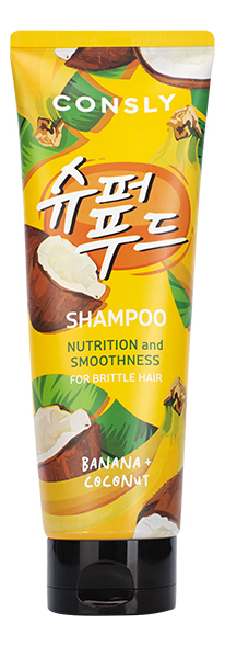 питательный шампунь с экстрактом банана и кокосовой водой shampoo nutrition and smoothness 250мл