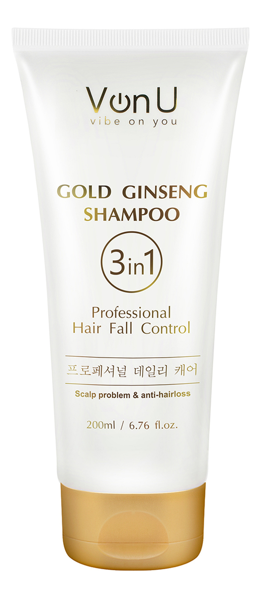 шампунь для волос с экстрактом золотого женьшеня ginseng gold shampoo 200мл