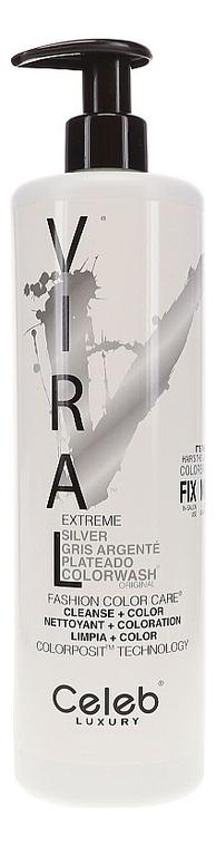 шампунь для яркости цвета волос viral shampoo 739мл: extreme silver