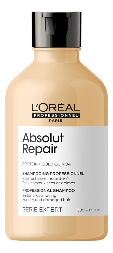 шампунь для сильно поврежденных волос serie expert absolut repair protein + gold quinoa shampooing: шампунь 300мл
