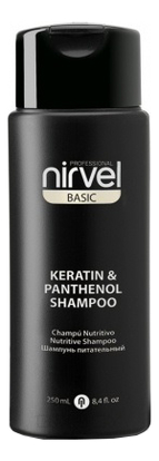 шампунь для волос питательный с кератином и пантенолом basic keratin & panthenol shampoo: шампунь 250мл