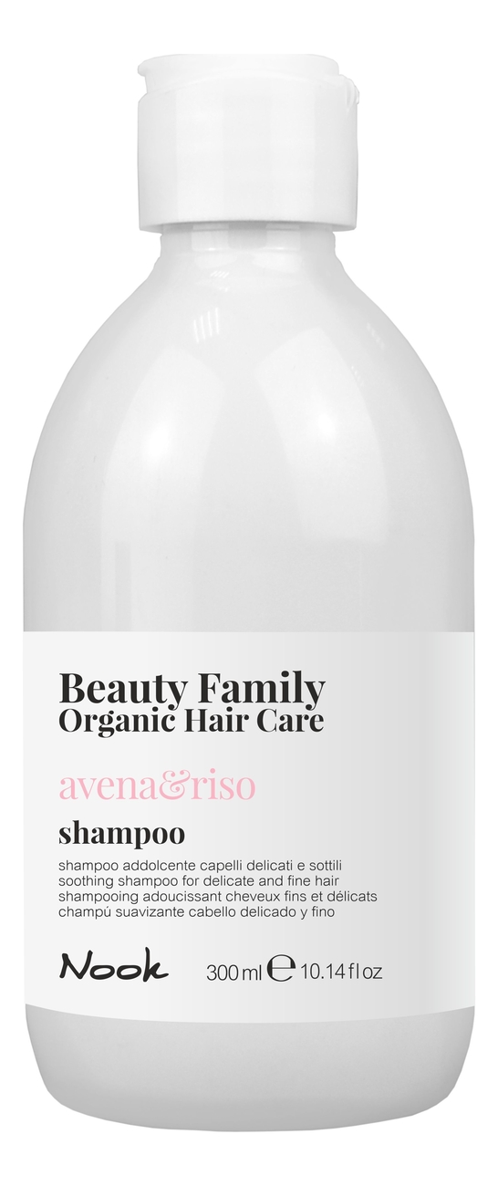 успокаивающий шампунь для тонких и ломких волос beauty family shampoo avena & riso: шампунь 300мл
