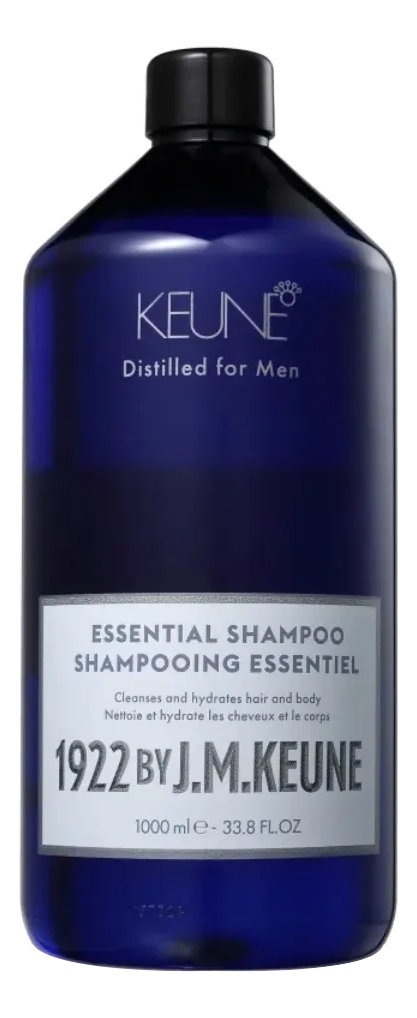 универсальный шампунь для волос и тела 1922 by j.m.keune essential shampoo: шампунь 1000мл