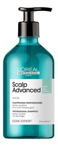 шампунь для склонных к жирности волос serie expert scalp advanced ана 3%: шампунь 500мл