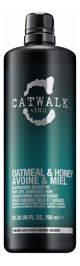 шампунь для питания сухих и ломких волос catwalk oatmeal & honey shampoo: шампунь 750мл