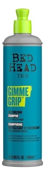 текстурирующий шампунь для волос bed head gimme grip texturizing shampoo: шампунь 400мл