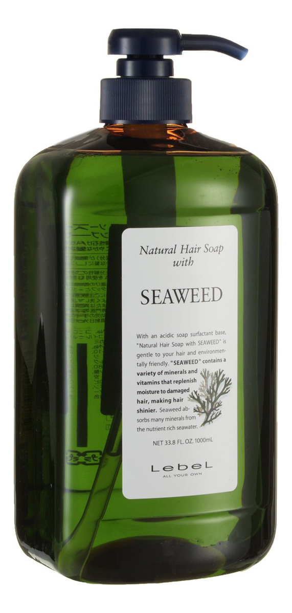 шампунь с экстрактом морских водорослей natural hair soap with seaweed: шампунь 1000мл