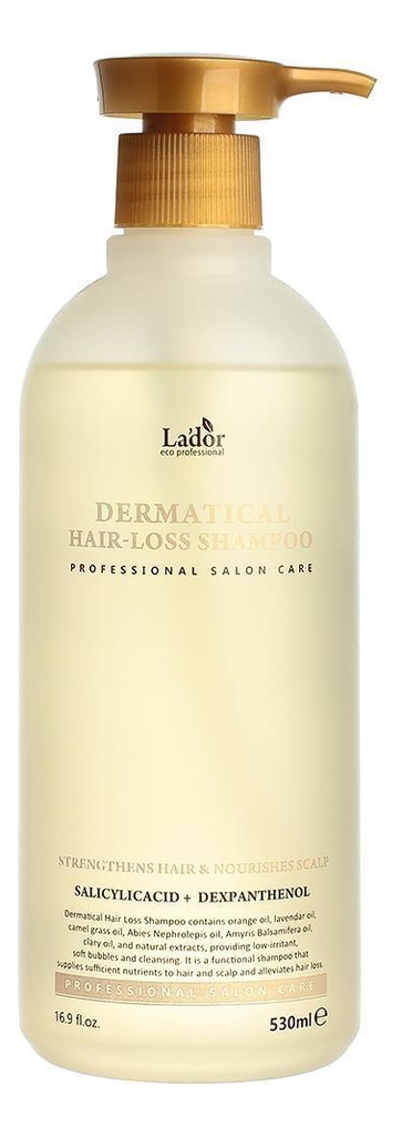 шампунь против выпадения волос dermatical hair-loss shampoo 530мл: шампунь 530мл