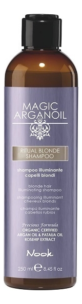 шампунь для блондированных волос magic arganoil ritual blonde shampoo: шампунь 250мл