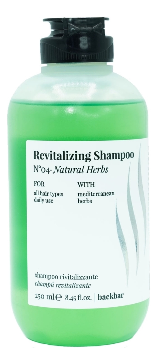 травяной шампунь для волос backbar revitalizing shampoo no4: шампунь 250мл