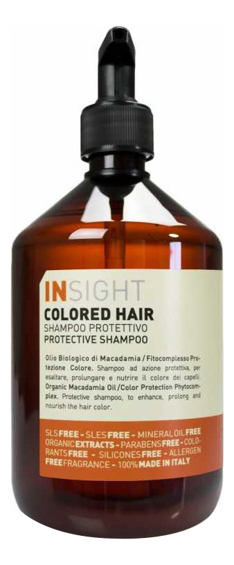 шампунь для волос с экстрактом хны и маслом манго colored hair protective shampoo: шампунь 400мл