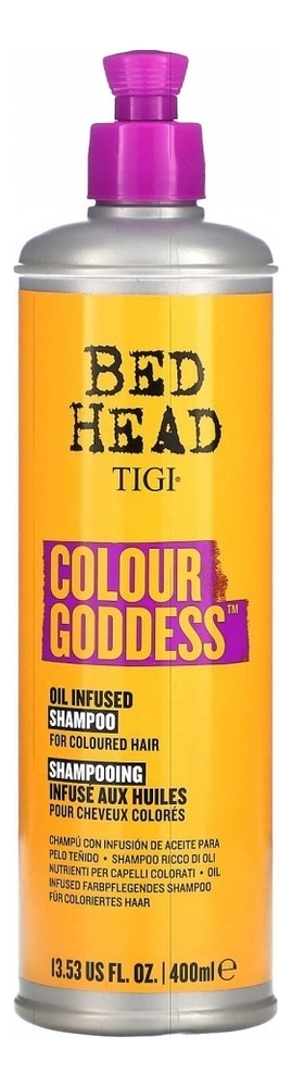 шампунь для волос bed head colour goddess oil infused shampoo: шампунь 400мл