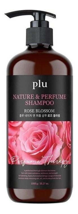 парфюмерный шампунь для волос с ароматом розы nature & perfume shampoo rose blossom: шампунь 1000г