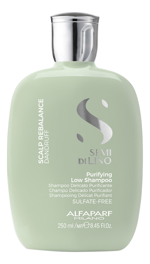 очищающий шампунь для кожи головы semi di lino scalp rebalance dandruff purifying low shampoo 250мл