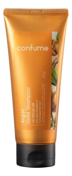 шампунь для волос с аргановым маслом и золотом confume argan gold shampoo: шампунь 200г