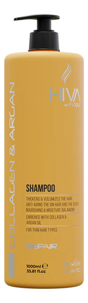 шампунь для волос hiva collagen argan shampoo: шампунь 1000мл
