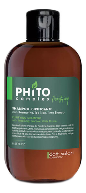 очищающий шампунь для волос против перхоти phitocomplex purifying shampoo: шампунь 250мл