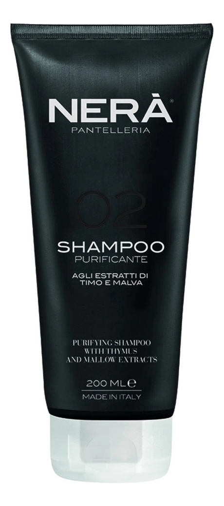 очищающий шампунь для волос с экстрактами тимуса и мальвы 02 shampoo purificante 200мл