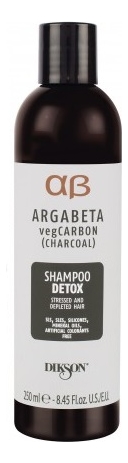 шампунь для волос argabeta veg carbon shampoo detox: шампунь 250мл