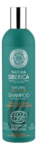 шампунь для волос natural daily detox shampoo 400мл