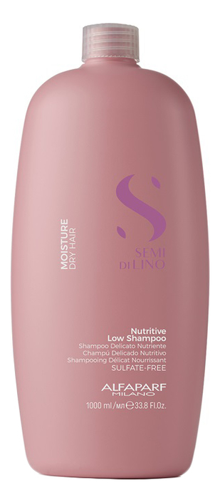 шампунь для сухих волос semi di lino moisture nutritive low shampoo: шампунь 1000мл