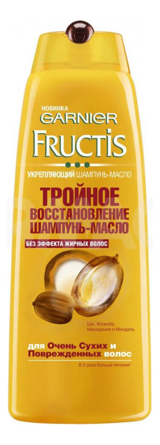 шампунь-масло для волос тройное восстановление fructis: шампунь 400мл