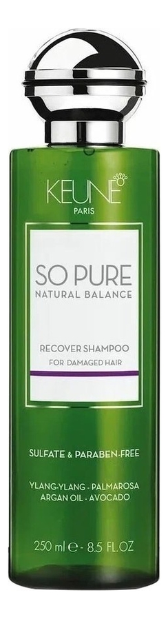 шампунь для волос восстанавливающий so pure recover shampoo: шампунь 250мл