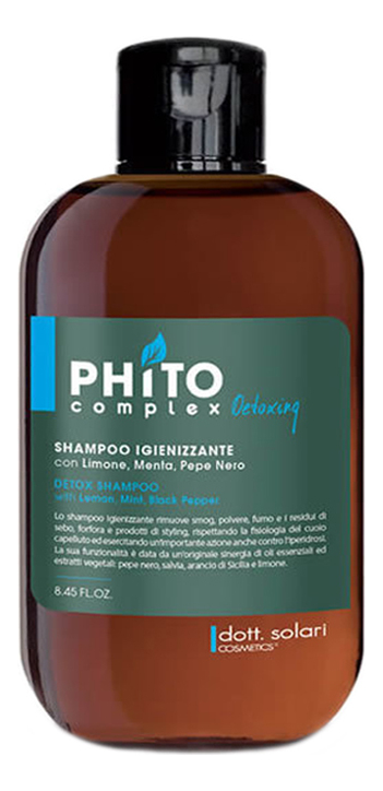 шампунь-детокс для очищения волос и восстановления баланса кожи головы phitocomplex detox shampoo: шампунь 250мл