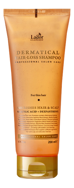 укрепляющий шампунь для тонких волос dermatical hair-loss shampoo for thin hair: шампунь 200мл