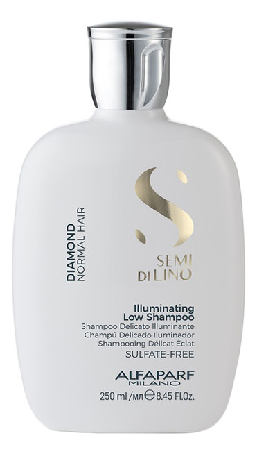 шампунь для нормальных волос придающий блеск semi di lino diamond illuminating low shampoo 250мл: шампунь 250мл