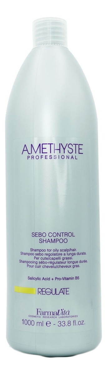 шампунь для жирной кожи головы amethyste regulate sebo control shampoo: шампунь 1000мл