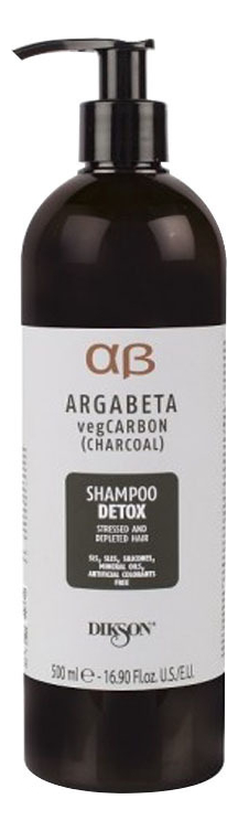 шампунь для волос argabeta veg carbon shampoo detox: шампунь 500мл