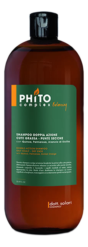 балансирующий шампунь двойного действия для жирной кожи головы и сухих волос phitocomplex balancing double action shampoo: шампунь 1000мл