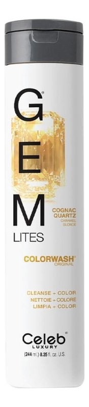 шампунь для яркости цвета волос gem lites shampoo 244мл: cognac quartz