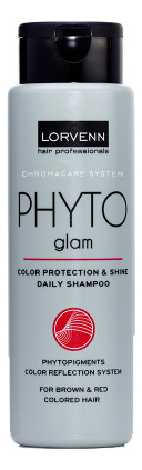 шампунь защита и блеск цвета волос окрашенных в коричневый и красный цвет chromacare system phyto glam shampoo: шампунь 300мл