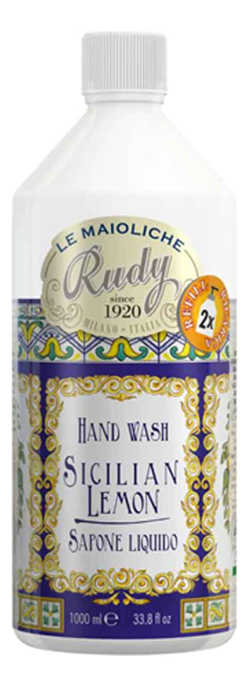 жидкое мыло le maioliche sicilian lemon: жидкое мыло 1000мл (запаска)