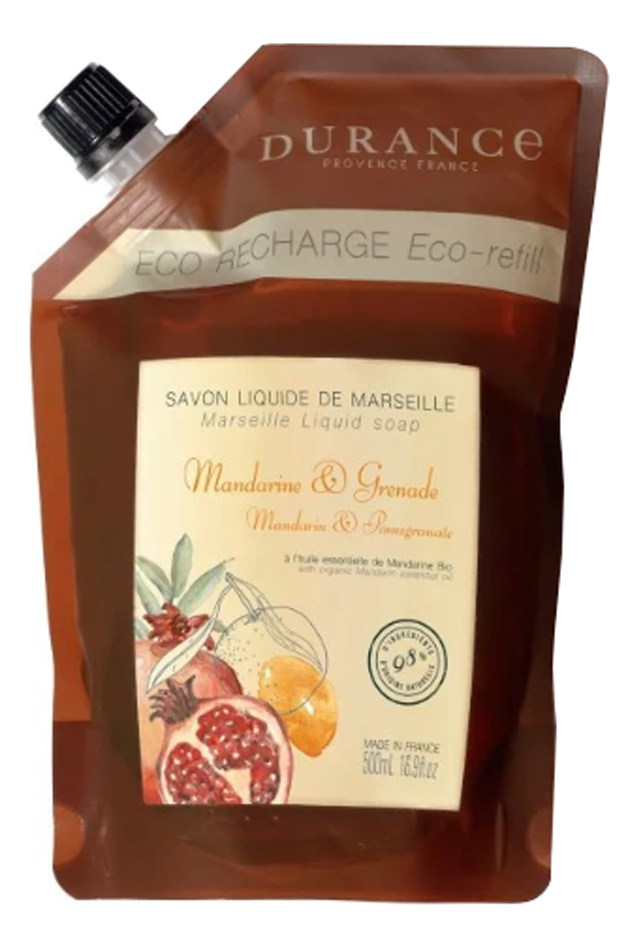 жидкое мыло savon liquide mandarine & grenade (мандарин и гранат): мыло 500мл запаска